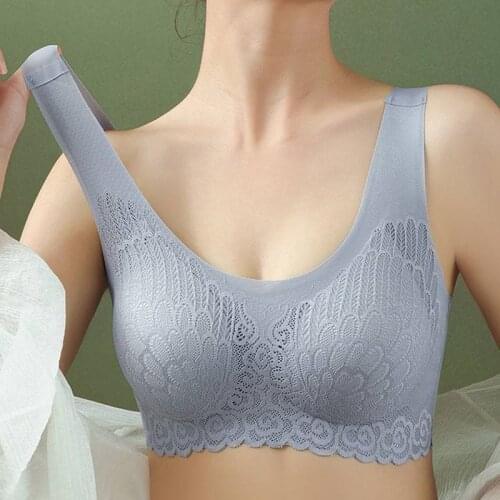 Latex Push Up Bras Women Bra Seamless Push Up Underwear Shockproof Pad Female Sports Bras for Women Foral Breathable Underwear