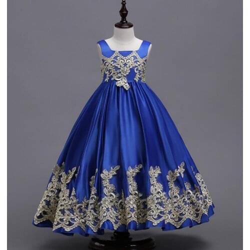 Baby flower dress Flower Girls Dresses Toddler Kids Flower Girl Dress For Weddings Appliques Girls Pageant Prom Gowns