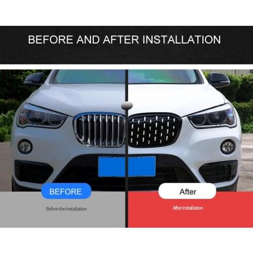 For BMW X1 F48 2016-2021 Retrofit Accessories Personalized Middle Grilles Replacements Refit Car Styling