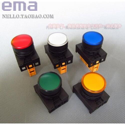[ SA ]Imports EMA indicator 22mm full cover E2I0 * red yellow blue and white LED AC110/220V--10PCS/LOT