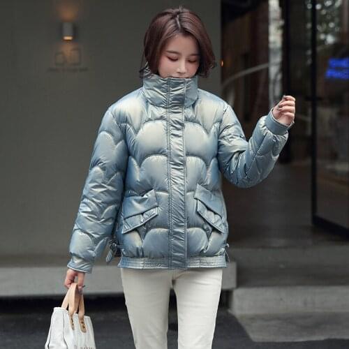 ISENMAL Short Womens Winter Jackets Plus Size Solid Loose Parkas Woman Thick Cotton Padded Hooded Casual Overcoat