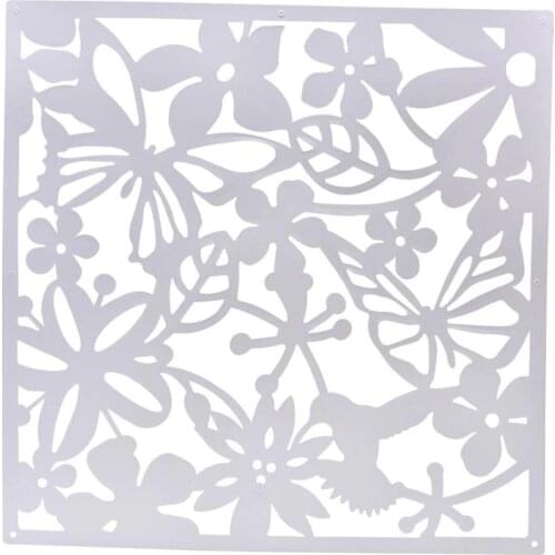 Pack of 4 Flower Hanging Screen Curtain Room Divider Partition Wall White