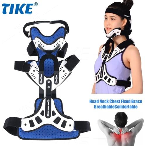 TIKE Posture Corrector for Head Neck Chest Orthotics Traction Device Adjustable Cervical Support Spine Stretch Fixed Pain Relief