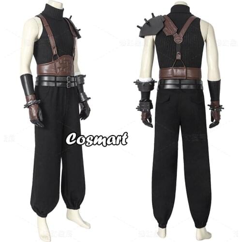 Game Final Fantasy VII FF7 Cloud Strife Cosplay Costume Halloween Suit For Men New