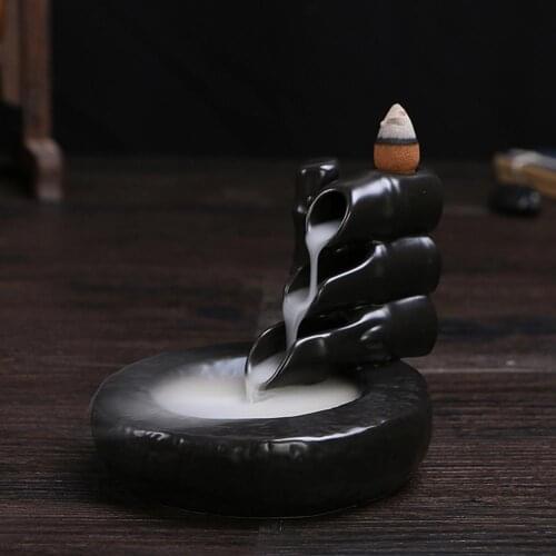 Beautiful Incense Burner Eco-friendly Decorative Incense Tower Monk Shaped Handcrafted Beautiful Censer Holder for Decorating