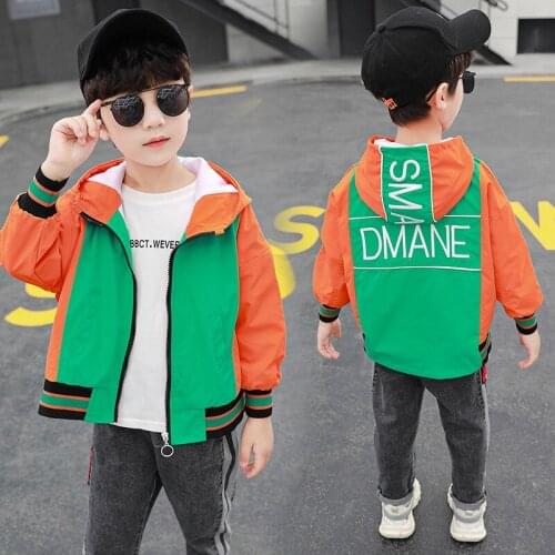 Green Spring Autumn Boy Coat Jackets Overcoat Top Kids Teenage Gift Children Clothes Gift Formal School High Quality