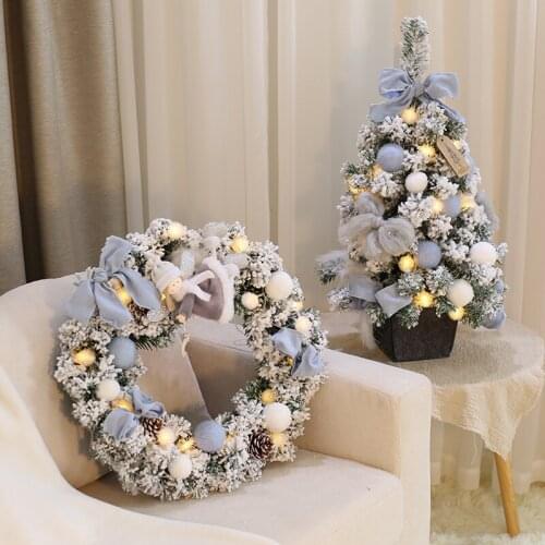 Mini Christmas Tree Felt DIY Material Package Desktop Small Household Ins Christmas Gift Decoration Garland