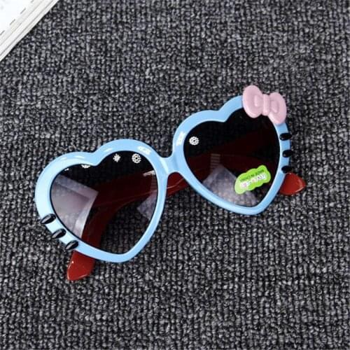 Fashion Summer Cartoon Cute Heart Bow Cat Sunglasses Glasses Eyeglasses Eyeware For Kids Girls