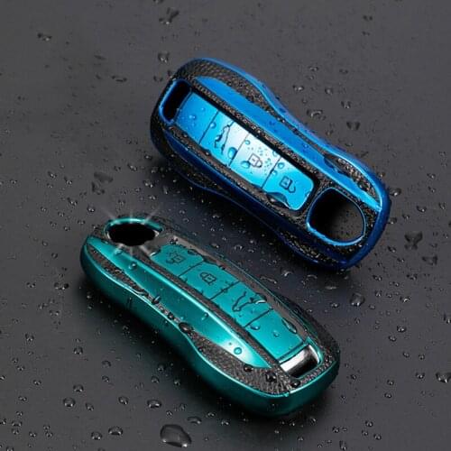 Soft TPU FOB Remote Key Case Key Cover Key Shell Replace For Porsche Cayenne Macan 911 boxster cayman Panamera