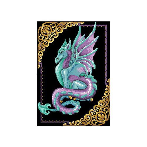 Lovely kit 19-20 Cross stitch Handmade 14CT Counted Canvas DIY,Cross-stitch kits,Embroidery 157-0010 Magic Dragon 32-42