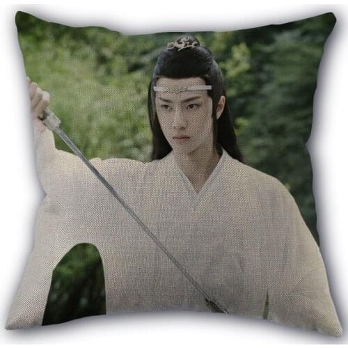 Custom Wang Yibo Chen Qingling Pillowcase High Quality Home Textile Cotton Linen Fabric 45x45cm One Side Decoration Pillow Cover