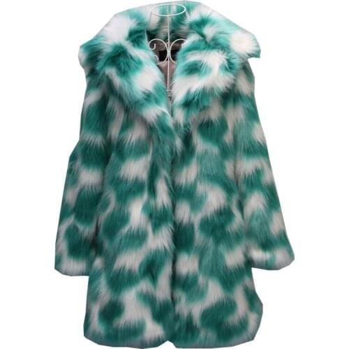 New Pop Winter Women Fur Overcoat Elegant Thick Warm Faux Fox Fur Coat European Lady Vogue Loose Casual Fur Jacket 6XL G073