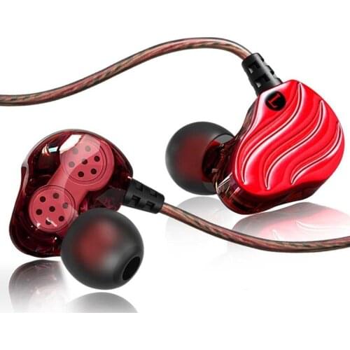 New Fone De Ouvido Mini Dual Driver Original Hybrid Dual Dynamic Driver Headphone with Mic Gaming Headset DJ Headset Auriculares