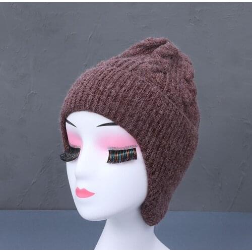 New Winter Hats for Woman New Beanies Knitted Ear protection hat Girls Autumn Female Beanie Caps Warmer Bonnet Ladies Casual Cap