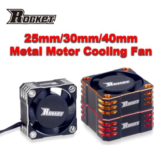 SURPASS HOBBY 25MM/30MM/40MM Metal Motor Cooling Fan Aluminum Heat Dissipation for 1/10 1/8 RC Car 3650 4068 540 Brushless Motor