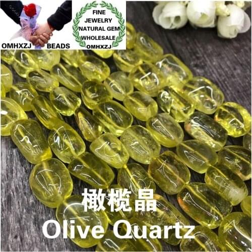 OMHXZJ Wholesale ZB118 13X18mm DIY Bracelet Necklace Jewelry Making Accessories Components Natural Stone Fine Olive Quartz Beads