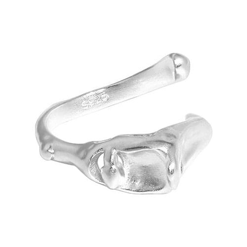 925 Sterling Silver Korean Minimalist Rings Gift For Womens Irrgular Opening Gold Trendy Personalize Ring Desultory Jewellery