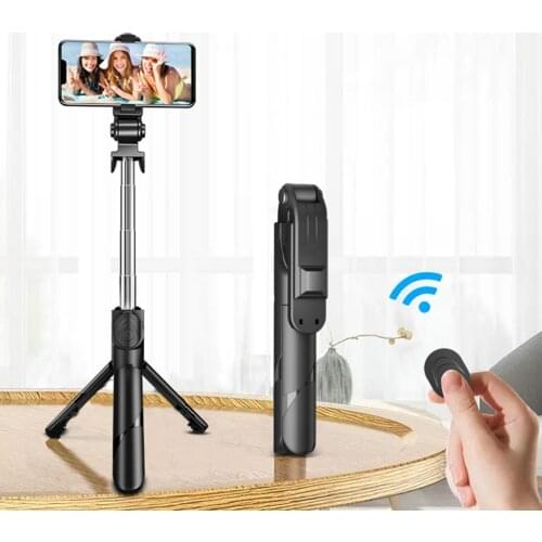 Portable Wireless Bluetooth Selfie Stick Foldable Mini Tripod Expandable Monopod with Remote Control For Phone IOS Android