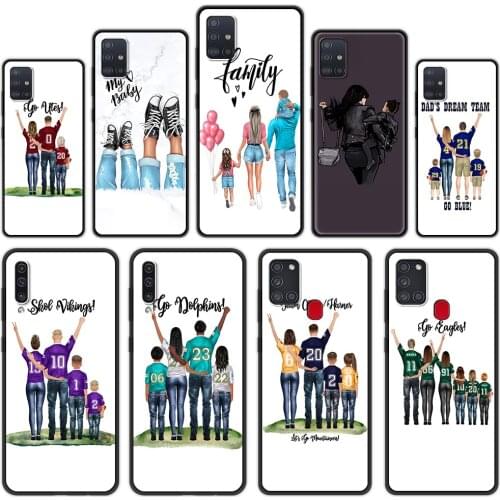 Baby Mother Girl Family Luxury Soft TPU Case for Samsung Galaxy A21S A51 A71 A12 A02S A21 EU A32 A52 A72 5G A41 A31 Phone Coque