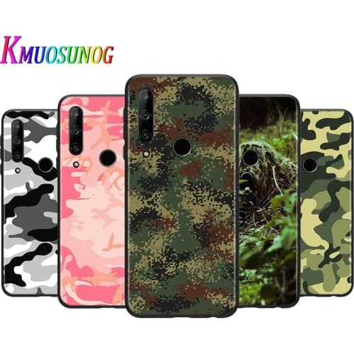 Silicone Cover Camouflage art For Honor 10i 9X 8X MAX 20 10 9 Lite 8 8A Prime 7A Pro Lite Black Phone Case