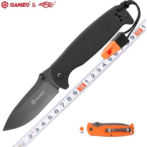 Firebird Ganzo G7413 440C G10 Handle with a whistle Folding knife Survival Camping tool Pocket Knife tactical edc outdoor tool