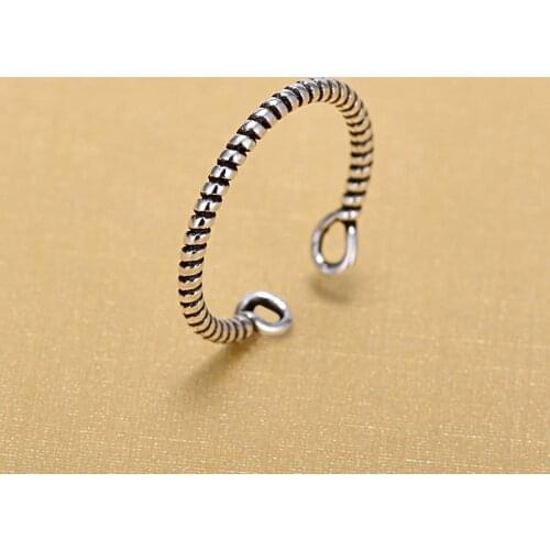 Retro Vintage 925 Sterling Silver Hand Open Finger Open Rings for Women Sterling Silver Jewelry