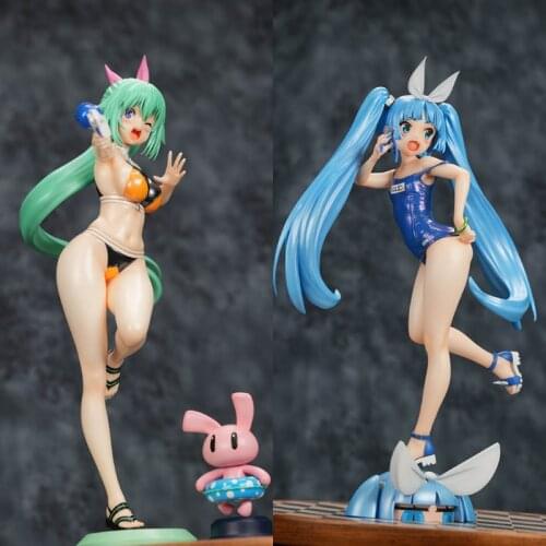 1/6 Katizi And Nipako School Swimsuit Ver Unpainted GK Figure Unassambled Resin White Model Kit W_3752