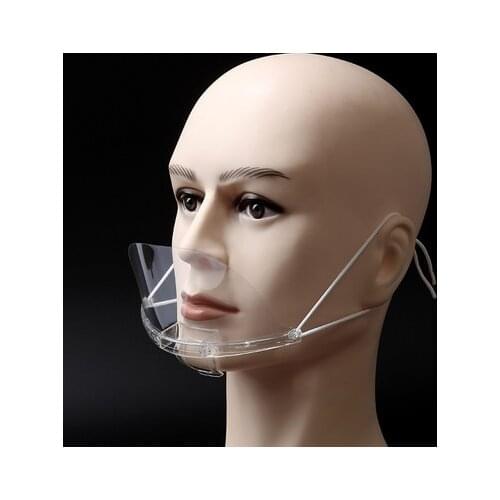 10pcs Kitchen Masks Transparent Health Mask Men Women Chef Chin Holder Anti Fog For Food Hotel Plastic Restaurant Special