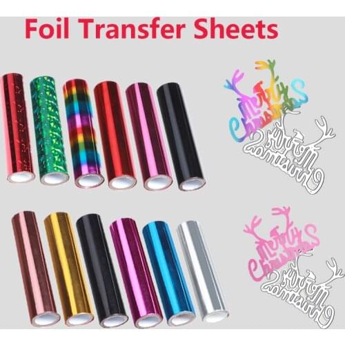 11 Colors 5M Papercraft Glimmer Foil Rolls Transfer Sheets for Hot Foil Plate DIY Scrapbooking Letterpress Embossing Card Craft