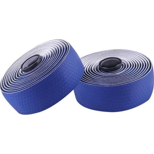 2Pcs High Density Shock-absorbing Non-slip Bike Handlebar Tape for MTB Bicycle Non-Slip Faux Leather Elastic Handlebar Straps