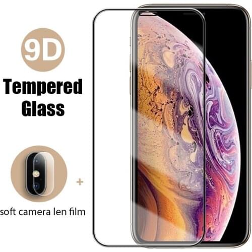 2IN1 Coverage Screen Protective For iPhone 11 12 Pro XR Max X XS Protector Glass For iPhone 6 6S 7 8 4.7inch Plus SE 2020