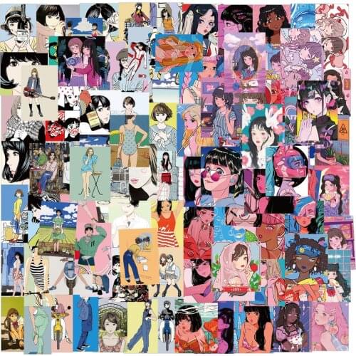 50/100Pcs Sexy Beauty Girl Sticker Sweetheart Beauty Dazzling Graffiti Stickers Suitcase Laptop Guitar Stationery Cartoon Decal