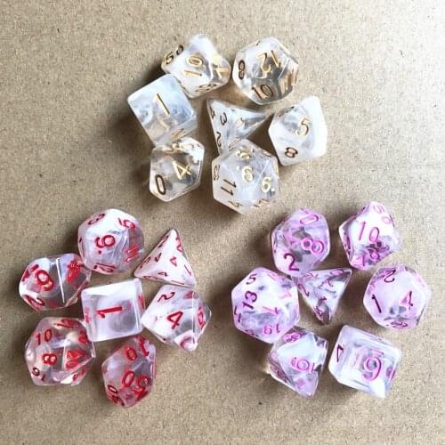 7pcs/set 4 Colors Multifaceted Dice d&d d4 d6 d8 d10 d% d12 d20 Polyhedral TRPG Games Dice Set Board Game entertainment Dice