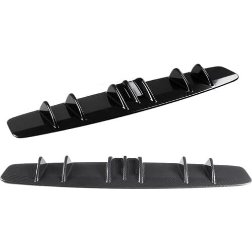 Shark Fin Style Car Universal Rear Bumper Lip Diffuser Bumper Spoiler Lip Protector for Benz BMW- Subaru