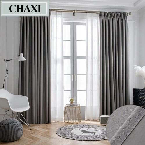 CHAXI 80%-85% Blackout Curtains for Living Room Modern Cortina Bedroom Window Curtains kitchen Curtains Blinds Custom Made