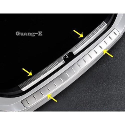 For Toyota New Camry XV70 2018 2019 2020 Car External Inner Outside Rear Bumper Trunk Trim Cover Stainless Steel Plate Pedal