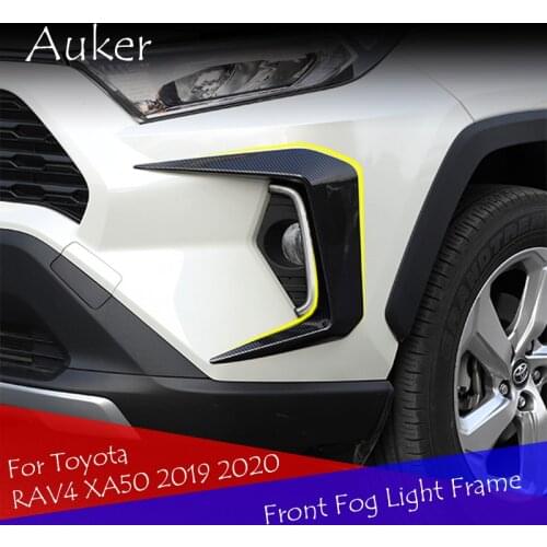 For Toyota RAV4 XA50 2019 2020 2Pcs/Set Car front fog light ABS frame trim Chrome exterior decoration