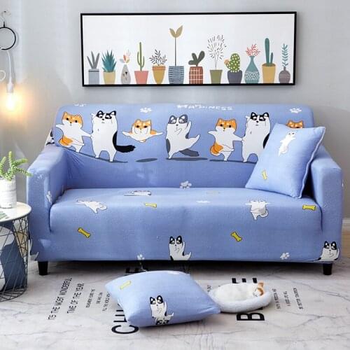 Cartoon Stretch Slipcovers Corner Sofa Cover Elastic All-inclusive Polyester Couch Cover Sofa Towel Sofa Cushion for living room