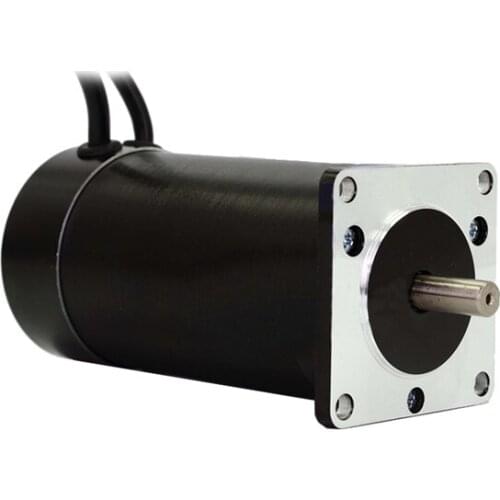 Square flange 57mm Round body 24V 3000RPM 131W 0.42N.m Brushless DC Motor 3phase body length 115mm BLDC motor