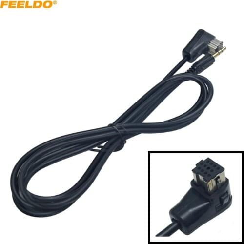 FEELDO Car Audi Radio 3.5mm AUX-IN Adapter Cable for Pioneer Headunit IP-BUS MP3 12-Pin Port AUX Wire#5999