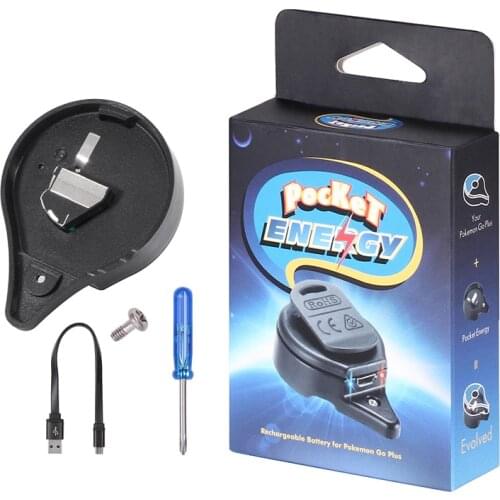 Pocket Energy Bracelet Charger Back Clip Charging Base for Pokemon Go Plus Rechargeable Battery