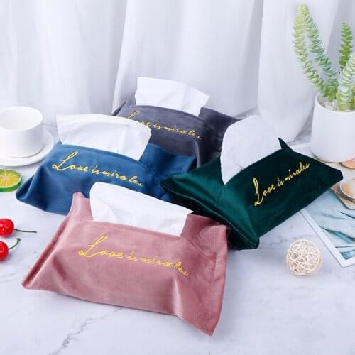 1PC Cotton and Linen Tissue Box Cloth Bag Towels Paper Hanging Napkin Holder Home Decor Boxes Travel Car Portable Pouch Paper