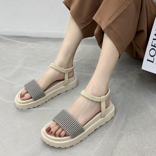 Fashion Non Slip Wear Resistant Sandals Casual Comfortable Outdoor Beach Sandals Sunmmer Plus Size High Heels Womens Shoes