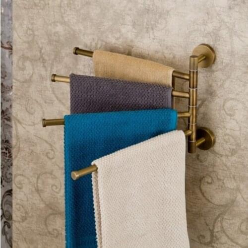 Fashion Vintage Design Rotation Towel Rack 4 Bar Activities Towel Bar&Towel Rack/Bathroom Accessories Folding towel bar