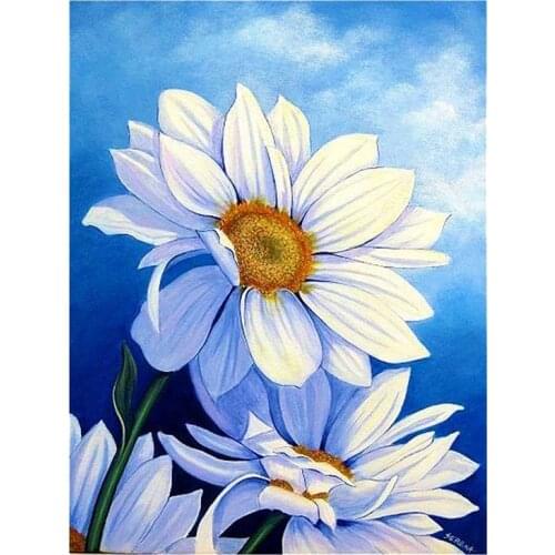 Flower Series Paint By Numbers Kit on Canvas for Adults Beginners 16W X 20L Inch with Paints and Brushes(Without Frame)