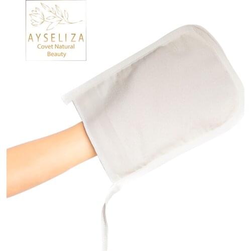 Natural Thick Mitt Produced From Vegan Plant Fibers Viscose Whitening Hammam Bath Glove Made In Turkey Hight Exfolating Scrubber