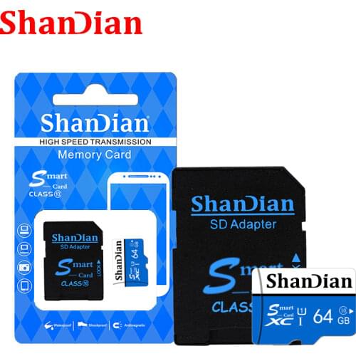 SHANDIAN Original Smart SD Class10 up to 95MB/S Smartsd 128GB/64GB/32GB/16GB class 10 up to 80MB/S for Phones Cameras