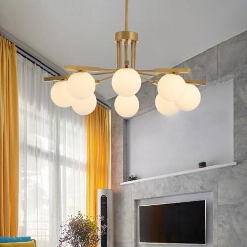 Modern Glass Pendant Light Nordic Dining Room Kitchen Light Designer Hanging Lamps Avize Lustre Lighting
