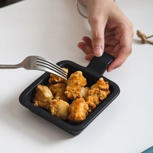 Creative sauce dish with handle Simple Nordic ins style ceramic small dish mustard dish seasoning dish seasoning dish