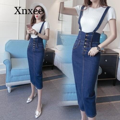 Xnxee Denim Pencil Skirts